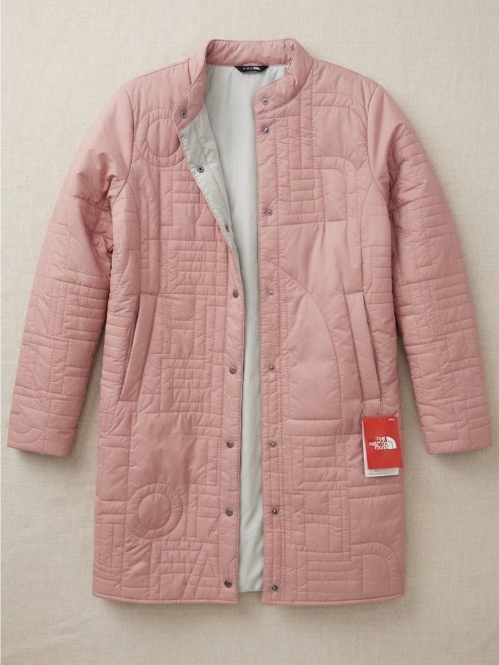 The North Face W ABC City Parka Dusty Rose Quilted
Snap Insulated Long Coat L